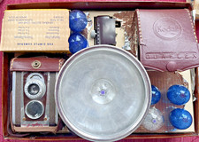 Vintage 1950s Duaflex IV Deluxe Flash Outfit Kodak In Original Box Untested