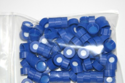 9 mm (9-425) Screw Thread Closure - Blue PTFE/White Silicone w/ Slit -  Qty 1000