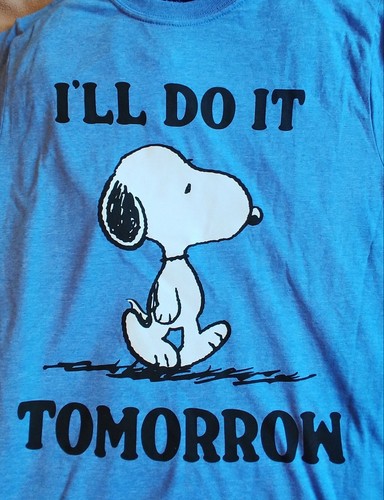 Snoopy Shirt . Peanuts Blue .I WILL DO 