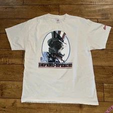 Vintage 2011 Graffiti Defend Speech T-Shirt Large 20x26 John Cassaday