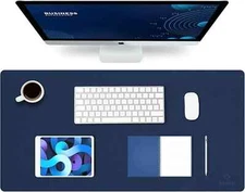 K KNODEL Large Desk Mat, Office Pad, Computer 31.5" x 15.7", Dark Blue