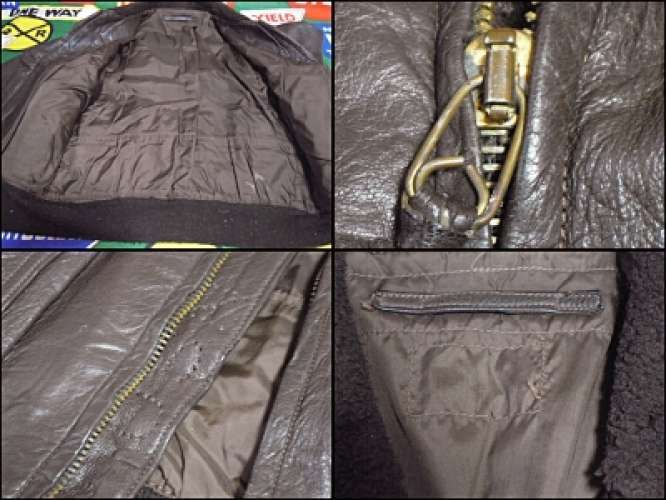 USN 1970s Vintage G-1 Leather Flight Jacket Black SCOVILL USN 1970s Vintage G-1 Leather Flight Jacket Black SCOVILL