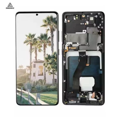 Für Samsung S21 Ultra G998 LCD Display OLED mit Rahmen Touchscreen Bildschirm
