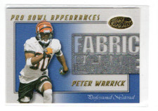 2000 Leaf Certified #FG-25 Peter Warrick Fabric of the Game #/1000 CINCINNATI