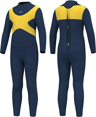 Hevto Wetsuits Kids and Youth Full Shorty Wet Suit 3/2mm Neoprene Surfing Swimmi