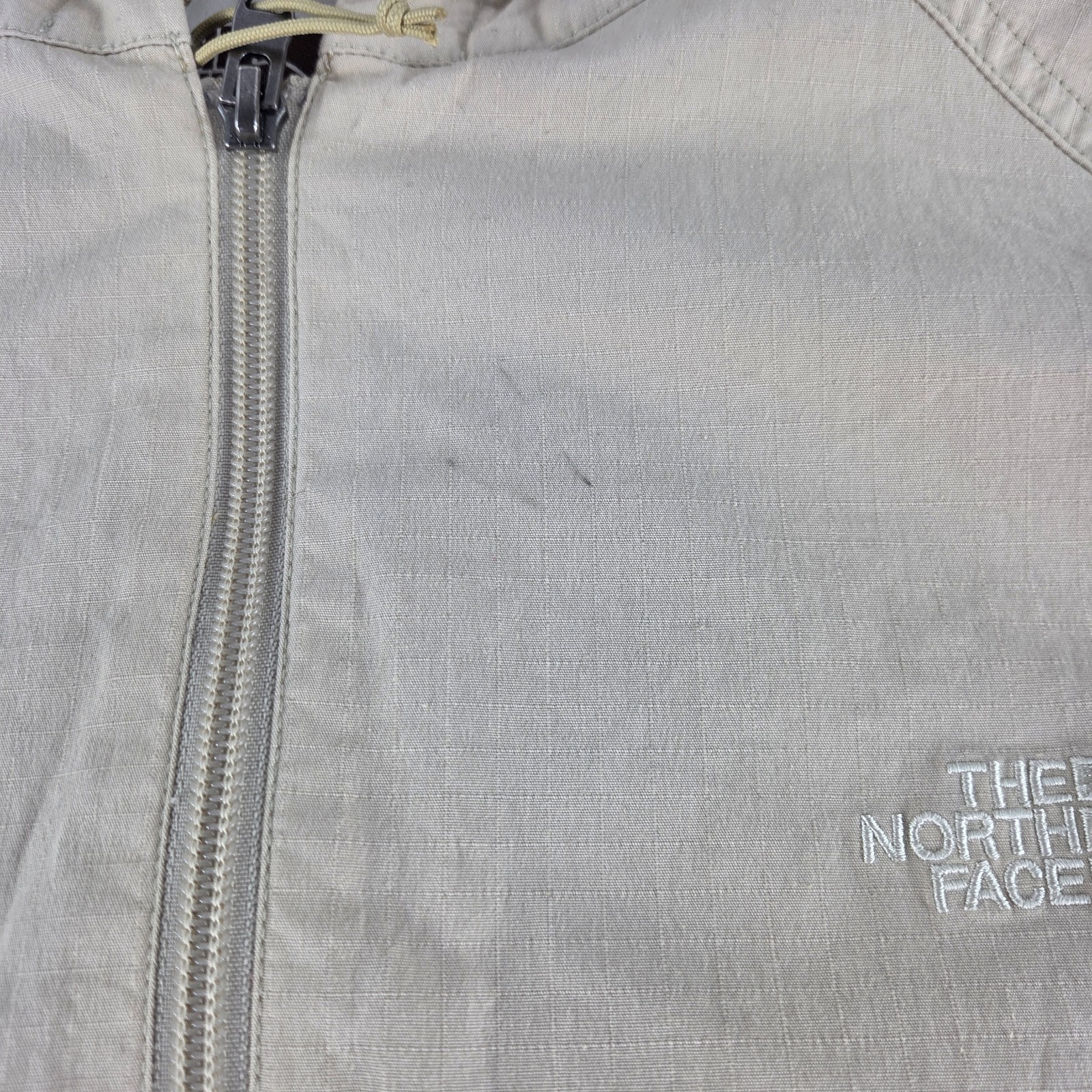 The North Face Ripstop Wind Hooded Jacket Size L Mens Beige Cotton Full-Zip thumbnail 12