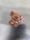 VINTAGE Hallmark Christmas Koala Bear with Candy Cane Plastic PIN BROOCH Holiday — photo 1