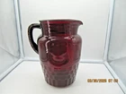 Vintage Anchor Hocking Windsor Royal Ruby Red Water Pitcher 64 oz Collectible