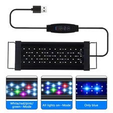 30cm Aquarium LED Light Full Spectrum 3-Color Lighting Modes Fish Tank Light AVI
