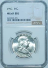 1963 NGC MS64FBL Full Bell Lines Franklin Half Dollar