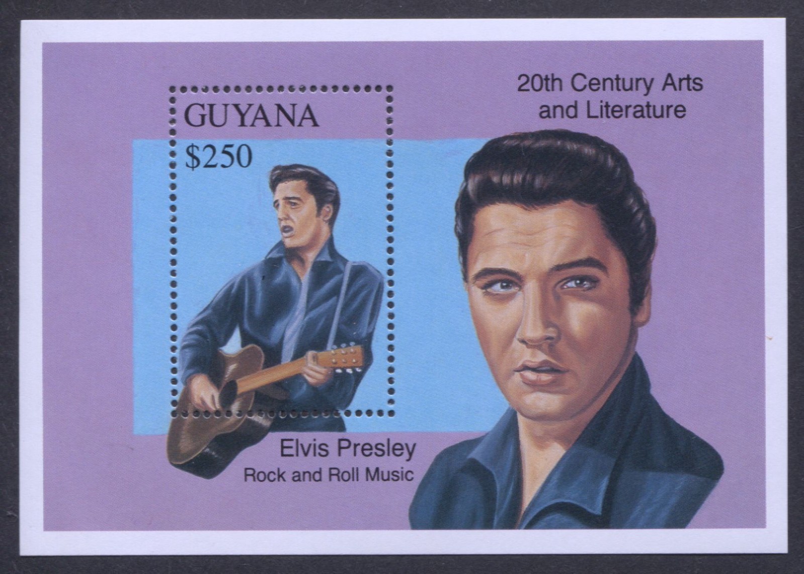 Guyana Sc# 2685, Elvis Presley, 1993 VF MNH Souv. Sheet, No Faults, SCV: $7.00