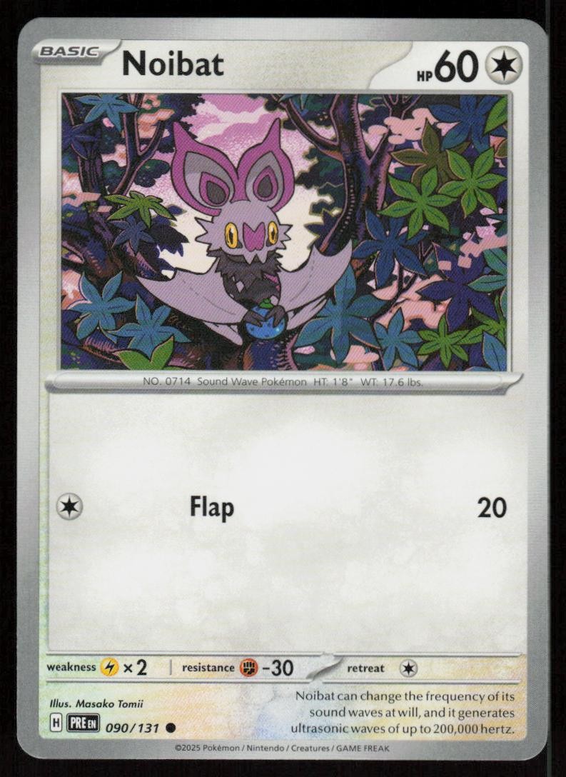 Noibat 090/131 Common Prismatic Evolutions Pokemon NM