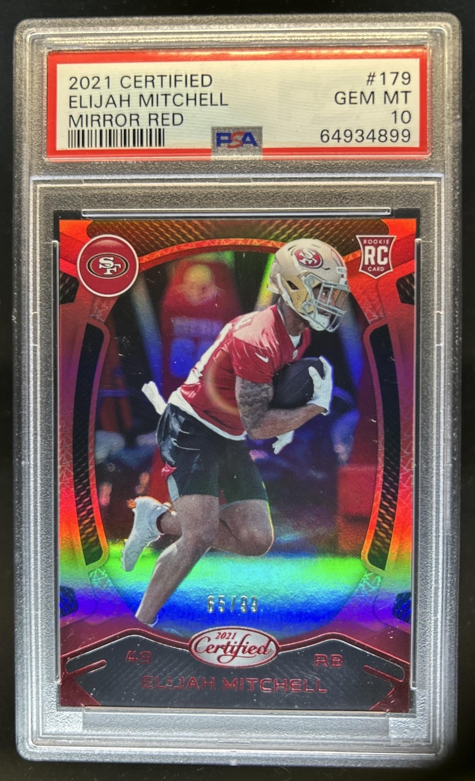Elijah Mitchell Panini Certified #179 Mirror Red