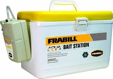 Frabill Bait Box with Aerator | Live Bait Storage Cooler with Portable Aerato...