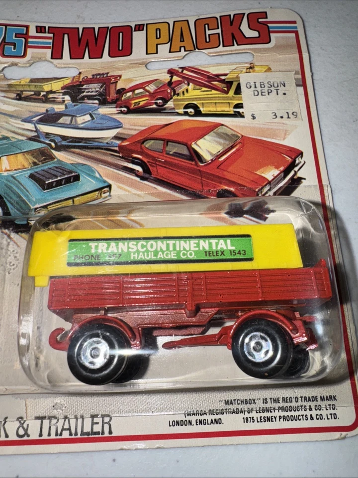 Vintage Matchbox 75 "two" packs TP-1 Mercedes Truck & Trailer - Image 3 of 4