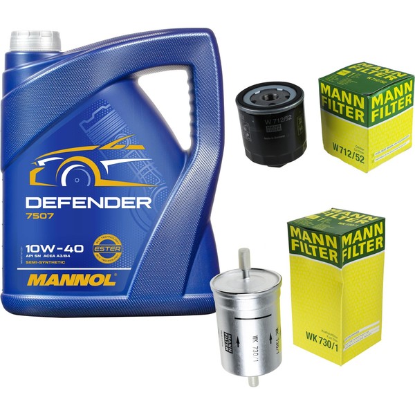 Mann Inspektionspaket 5L Mannol Defender 10W-40 FüR VW Golf IV 1.4 16V 1.6 New-image