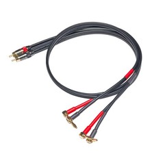 WJSTN RCA Male to Banana Plug right angle banana plug 3FT, Red Black