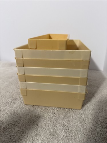Vtg Rubbermaid Interlocking Drawer Organizers JBI-2916 Beige 9"x6"x2" Lot of 7  - Picture 14 of 18
