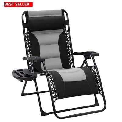 Oversized Zero Gravity Chair - 400 lbs Capacity with Padded Comfort & Recline