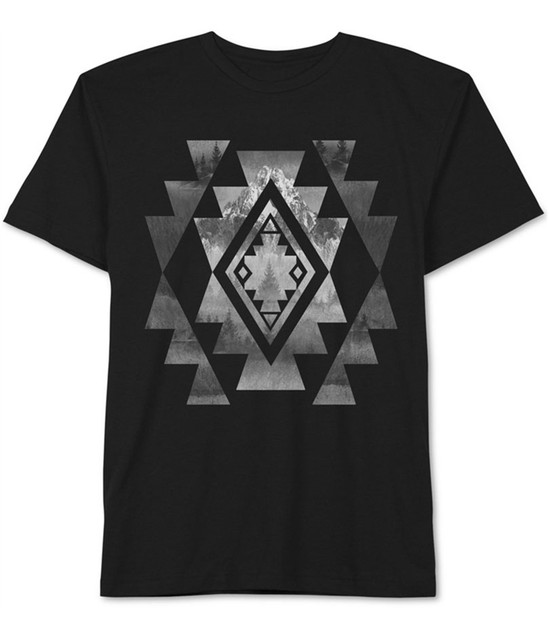 Jem Mens Mountain Side Beauty Graphic T-Shirt, Black, XX-Large
