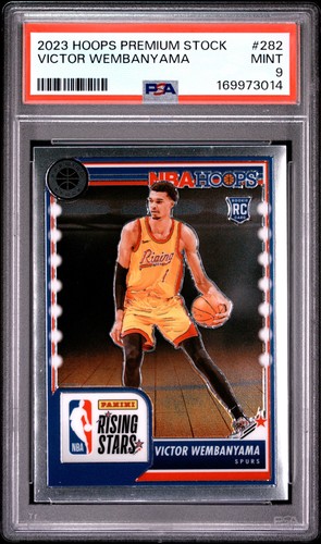 2023 PANINI HOOPS PREMIUM STOCK #282 VICTOR WEMBANYAMA ROOKIE RC PSA 9
