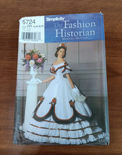 Simplicity 5724 Civil War Costume Fashion Historian Plus Sizes RR 14-20 Uncut