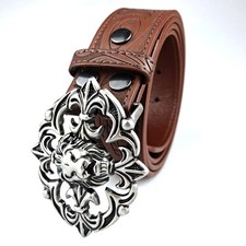Western Belt Handmade Strap Men Full Grain Leather No Buckle Cowboy Rodeo Belts