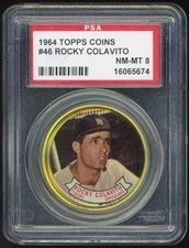1964 Topps Coins #46 Rocky Colavito PSA 8 *5674