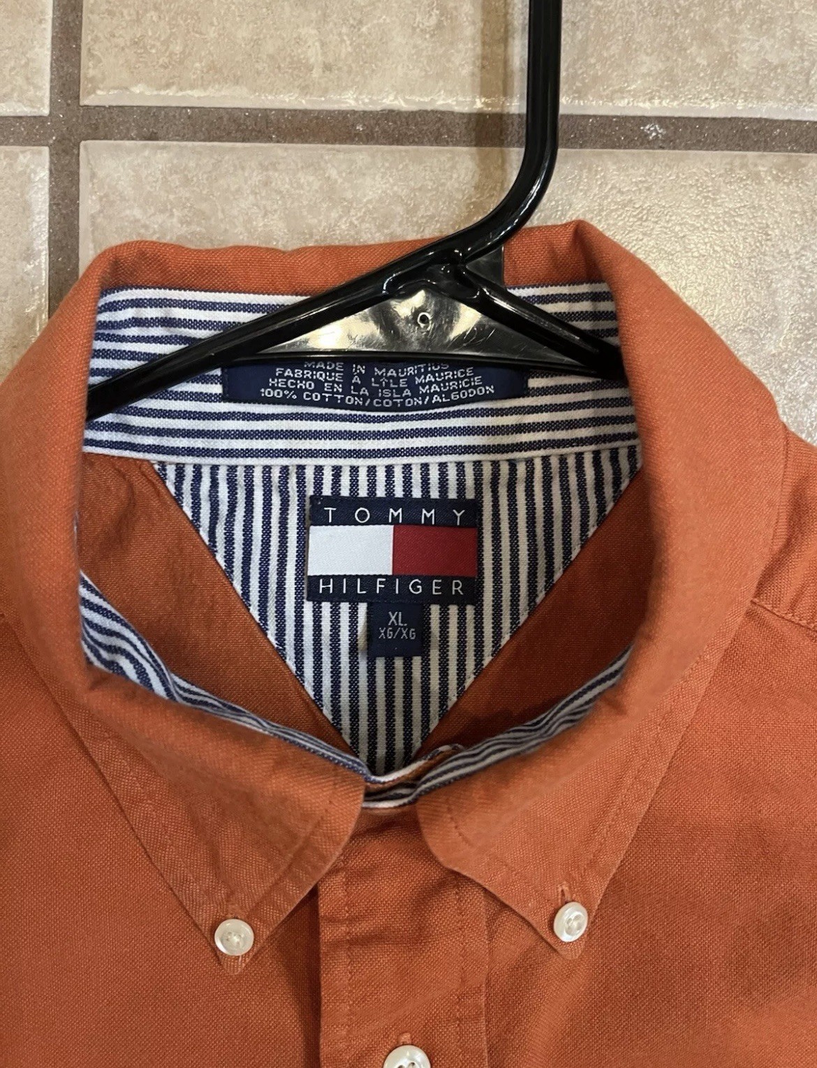 Lot Of 3 Y2K Tommy Hilfiger Men's XL Long Sleeve Button Logo Shirts thumbnail 10