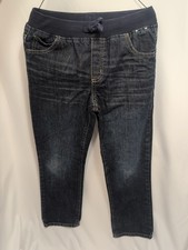 GYMBOREE BOY'S STRAIGHT LEG PULL-ON POCKETS DENIM JEANS INDIGO SIZE 10 4298