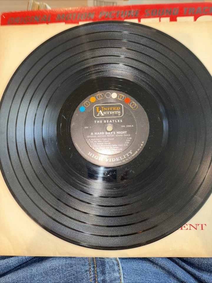 BEATLES A Hard Day's Night UNITED ARTISTS LP NM-  mono all 3 three errors - Image 3 of 4