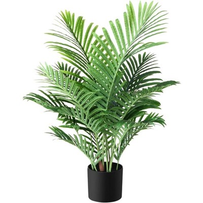 Kunstpflanzen Groß Areca Palme 90cm Topf Fake Pflanzen Dekor Wohnzimmer Büro