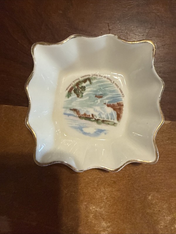 Vintage H&M SUTHERLAND English Bone China MINT BOWL Niagara Falls & Maid of Mist