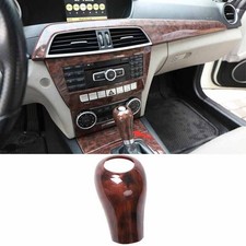 Wood Grain Gear Shift Central Console For Benz C~Class 2004~14 Agate Knob Cover