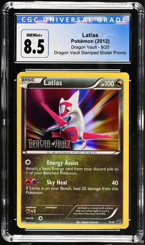Latias 9/20 Dragon Vault Holo 2012 CGC 8.5 NM/MINT+ LOW POP RANK #2