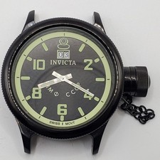 Invicta Russian Diver Mens 52mm Watch Black Dial Date Model 4338 New Battery