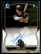 2023 Bowman Chrome Prospect Autographs Nick Vogt Auto San Diego Padres #CPA-NV