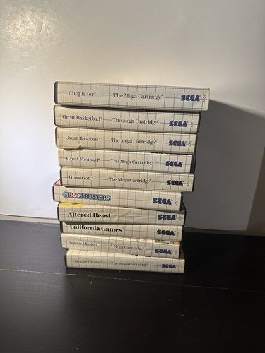 Sega Mega Cartridge Lot Bundle Look Item And Box