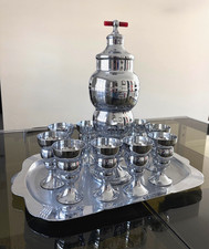 Vtg Farberware Art Deco Bubble Cocktail Shaker 1930s Chase Era Rare Complete Set