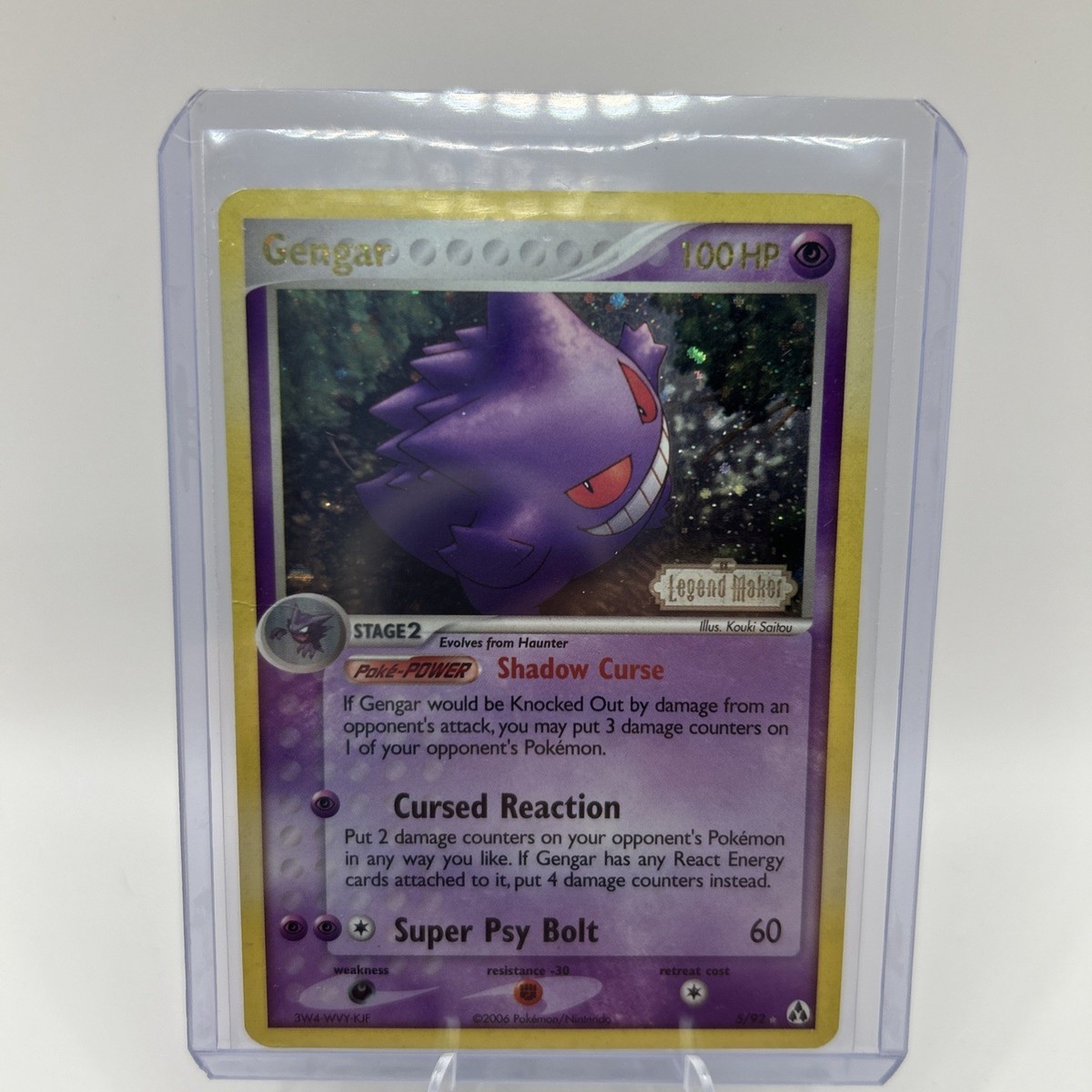 Pokémon TCG Gengar 5/92 Legend Maker Reverse Holo Stamped Double