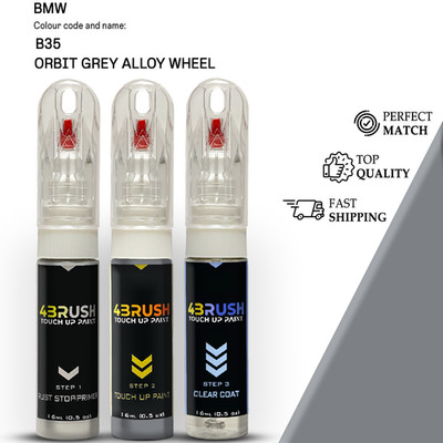 for BMW B35 ORBIT GREY ALLOY WHEEL Touch Up Paint Scratch Repair Remove Kit Set 