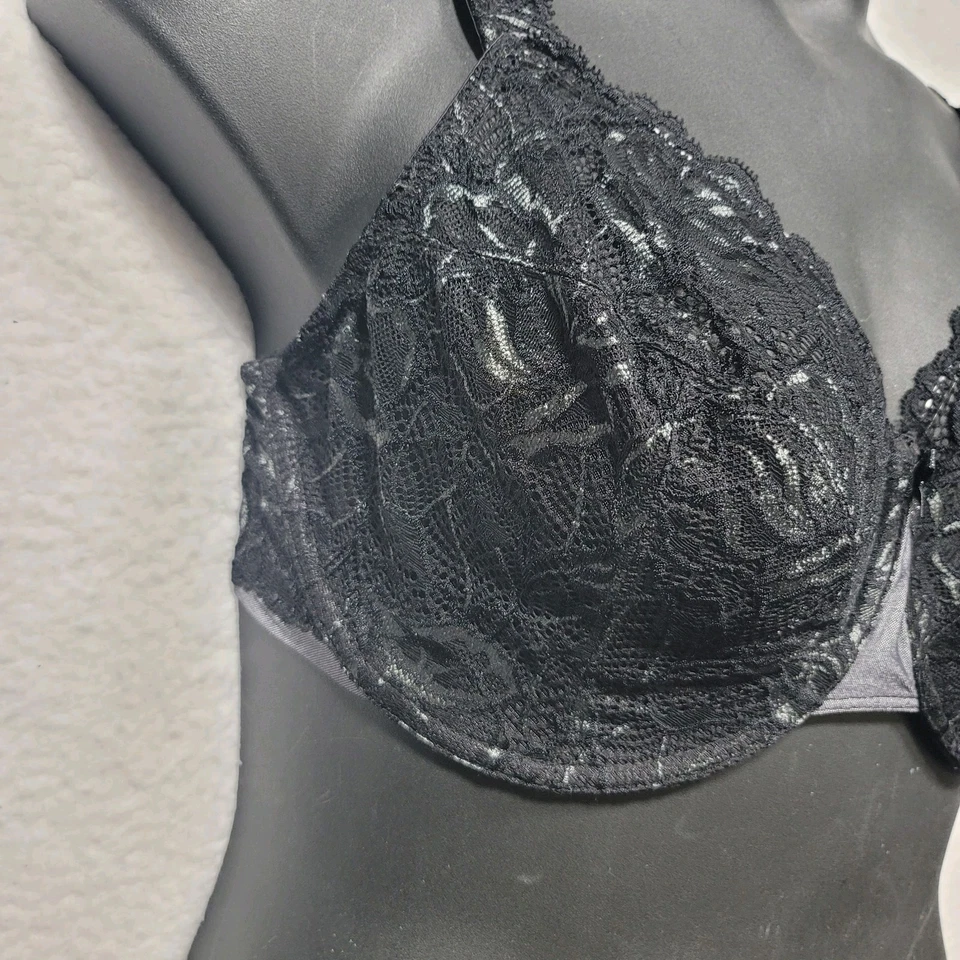 Nuevo con etiquetas Sujetador Bali 38 DD Negro Encaje Figura Completa Forrado Soporte Con Aros DF6543 Foto 2 de 4