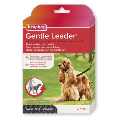 Beaphar Gentle Leader Größe M schwarz - Erziehung Training Leine Hundehalfter