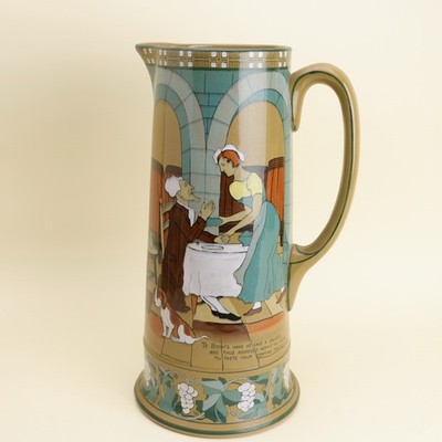 Dr Syntax Buffalo Pottery Deldare Ware 12'' Large Ewer Cider Pitcher Jug Tankard