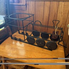 Handcrafted Amish Metal Train Plant / Bowl Holder/ Made In USA