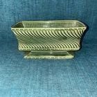 Vintage McCoy Pedestal Planter Swirl Green Pottery MCM Rectangle Art Deco