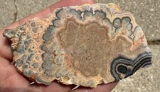 Rare pastel flowering tube onyx stabilized slab