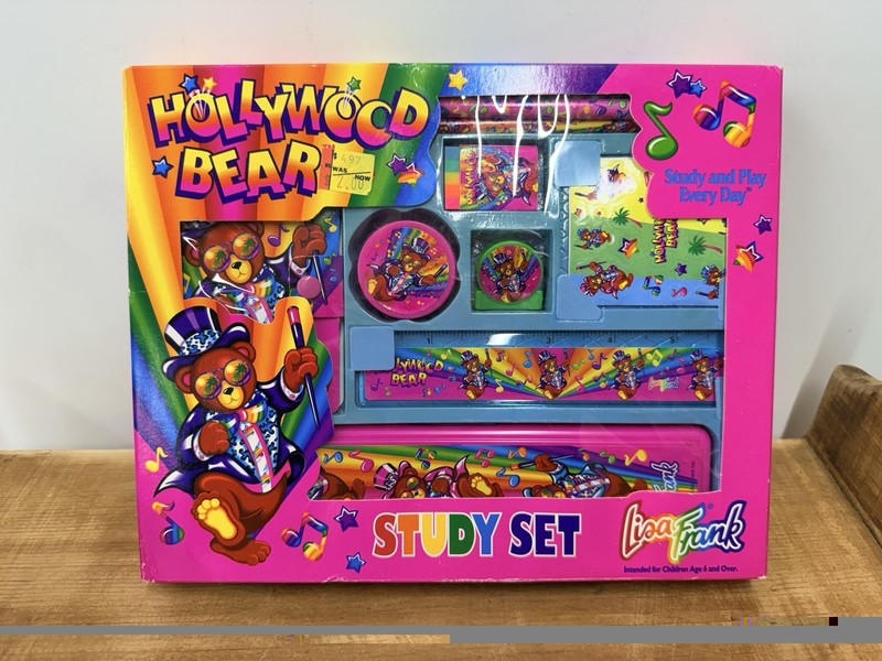 Vintage Lisa Frank Hollywood Bear Study Set 1990s never opened  