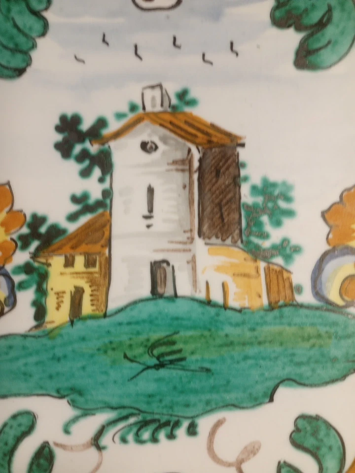 HAND PAINTED ITALIAN TERRACOTTA WALL TILE - Image 2 of 4