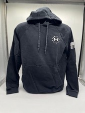 Under Armour Men  s Hoodie M Black Freedom Flag Fleece Pullover Sweatshirt